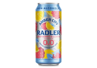 Nealkoholinis alaus kokteilis Amber City Radler RaspLem 0,0% 0,5L