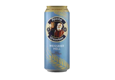 Nealkoholinis kvietinis alus APOSTEL WEISSBIER HELL, 500 ml