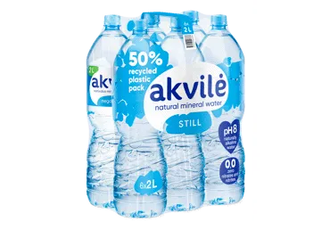 Negazuotas natūralus mineralinis vanduo AKVILĖ, 2 l x 6 vnt.