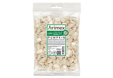 Nelukštentos kepintos ir sūdytos moliūgų sėklos ARIMEX, 300 g