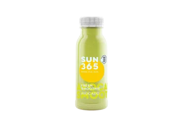 Nepasterizuotos žaliosios sultys SUN 365 su avokadais, 250 ml