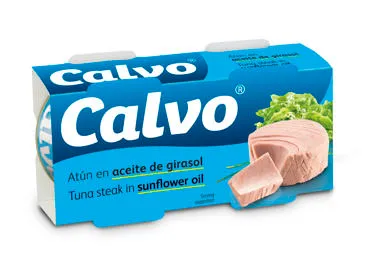 Nesmulkinti tunai saulėgrąžų aliejuje CALVO, 160 g