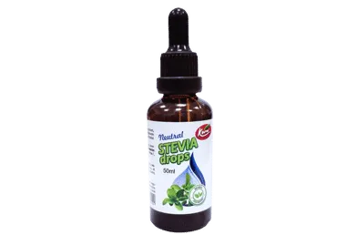 Neutralaus skonio stevijos lašai KORNI, 50 ml
