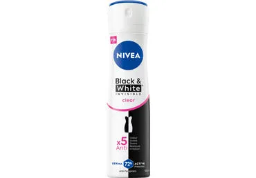 NIVEA BLACK&WHITE CLEAR purškiamasis antiperspirantas moterims, 150 ml