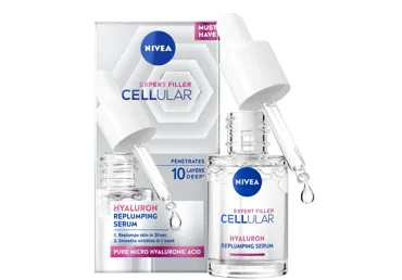 NIVEA CELLULAR EXPERT FILLER STANGRUMĄ ATKURIANTIS SERUMAS SU GRYNA MIKROHIALURONO RŪGŠTIMI, 15 ml