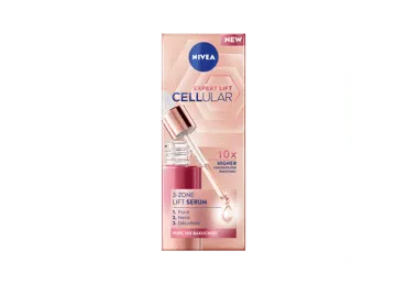 NIVEA CELLULAR EXPERT LIFT 3-jų zonų odą stangrinantis serumas veidui, kaklui ir dekoltė, 30 ml