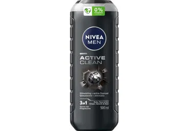NIVEA Dušo želė vyrams ACTIVE CLEAN, 500 ml