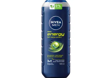 NIVEA Dušo želė vyrams ENERGY, 500 ml