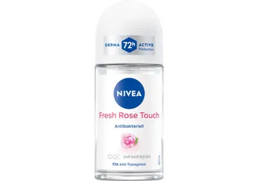 NIVEA Fresh Rose Touch rutulinis dezodorantas antiperspirantas moterims, 50 ml