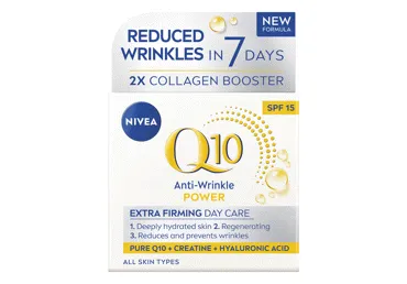 NIVEA Q10 ANTI-WRINKLE POWER STANGRINAMASIS DIENINIS KREMAS SU SPF15, 50 ml