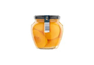 Nuluptos persikų puselės WELL DONE PREMIUM,  lengvame sirupe, be kauliukų 560 g