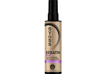 Nuo karščio apsaugantis plaukų purškiklis SYOSS Keratin Heat, 200 ml