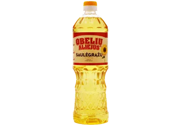 Saulėgrąžų aliejus OBELIŲ, nerafinuotas, 0,9 l