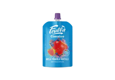 Obuolių, braškių ir mėlynių užkandis FRULLA, 100 g