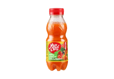Obuolių, morkų, braškių nektaras MIO&RIO, 300 ml