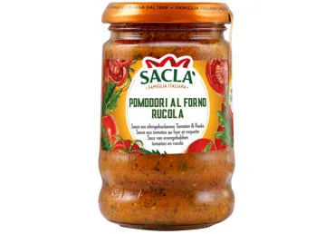 Orkaitėje keptų pomidorų ir gražgarsčių padažas SACLA, 190 g