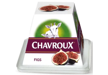 Ožkų pieno sūris CHAVROUX FIGS su figomis, 48 % rieb. s. m., 150 g