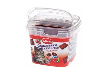 Papildas katėms SANAL su vištiena ir spanguolėmis, 75 g