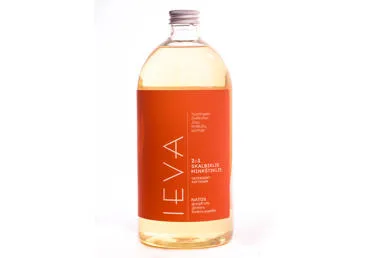 Parfumuotas skalbiklis ir minkštiklis IEVA GREIPFRUTO, GINTARO IR TONKOS PUPELIŲ, 1 l