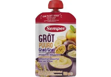 Paruošta vartoti košė SEMPER su pasiflorais, nuo 6 mėn. 120g