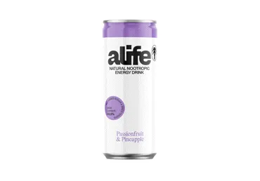 Pasiflorų ir ananasų skonio gazuotas natūralus energinis gėrimas, Alife, 330 ml