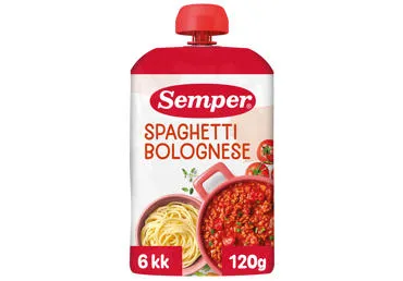 Patiekalas Spagetti bolognese nuo SEMPER RTE 6mėn., 120g