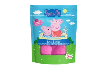 Peppa Pig vonios burbulai aviečių aromato, 5vnt x 50 g