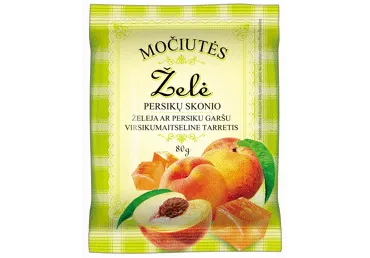 Persikų skonio želė MOČIUTĖS, 80 g