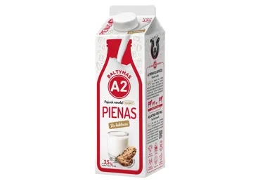 Pienas A2, be laktozės, 3,5% rieb. 0,9 l