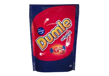Pieninio šokolado saldainiai FAZER DUMLE su irisų įdaru, 120 g