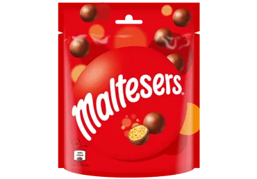 Pieninio šokolado saldainiai MALTESERS su traškiu įdaru, 135 g