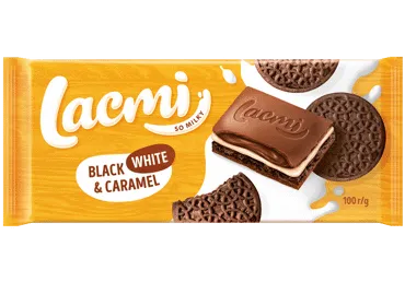 Pieninis šokoladas LACMI BLACK, WHITE & CARAMEL, 100 g