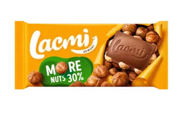 Pieninis šokoladas LACMI su neskaldytais lazdynų riešutais, 90 g
