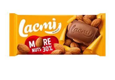 Piena šokolāde LACMI ar veselam mandelēm 90g