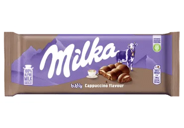 Pieninis šokoladas MILKA BUBBLY CAPPUCCINO, 97 g
