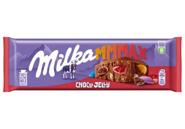 Pieninis šokoladas MILKA CHOCO JELLY su želės gabaliukais, 250 g