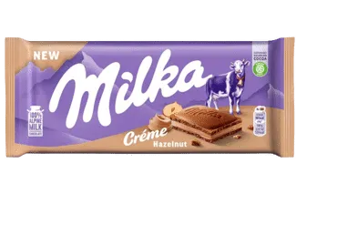 Pieninis šokoladas MILKA su lazdynų riešutų įdaru, 85 g