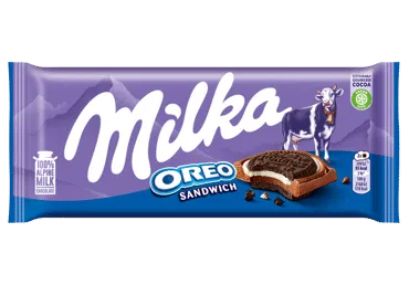 Pieninis šokoladas MILKA su sausainiais OREO, 92 g