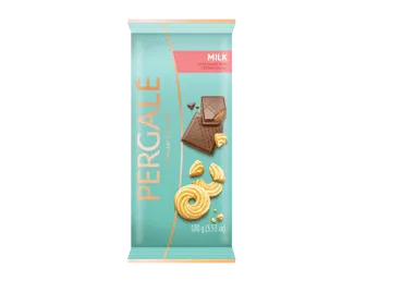 Pieninis šokoladas PERGALĖ su sausainių įdaru, 100 g