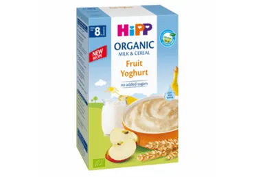 Pieniška košė HIPP su vaisiais ir jogurtu (nuo 8 mėn.), 250 g
