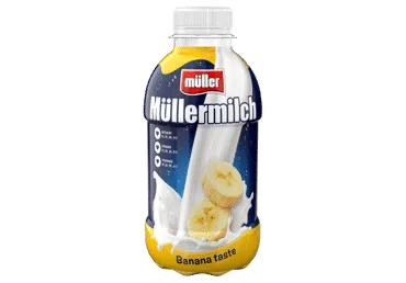 Pieno gėrimas MULLERMILCH, bananų skonio, 1,4 % rieb., 400 g