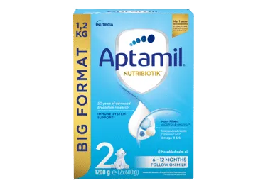 Tolesnio maitinimo kūdikių pieno mišinys APTAMIL NUTRIBIOTIK 2, nuo 6 mėn, 1,2 kg