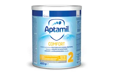 Pieno mišinys APTAMIL Comfort, iki 6 mėn., skardinė, 400 g (nuo dieglių)