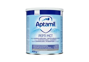 Pieno mišinys APTAMIL PEPTI MCT, tinkamas naujagimiams, 400 g