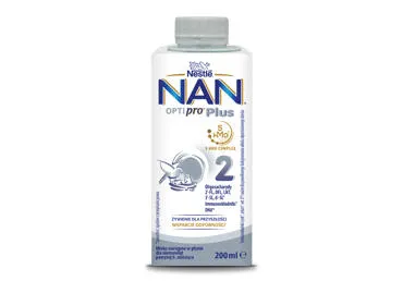 Pieno mišinys NAN OPTIPRO Plus 2, kūdikiams nuo 6 mėn., 200 ml