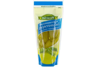 Pikantiškos aitriosios paprikos PEPPERONCINI sūryme DITTMANN, 250 g
