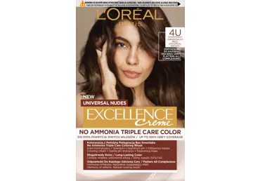 Plaukų dažai L'OREAL EXCELLENCE UNIVERSAL NUDES, Nr. 4U, 1 vnt.