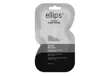 Plaukų kaukė Ellips Silky Black Pro-Keratin Complex, 18 g