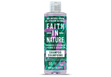 Plaukų šampūnas FAITH IN NATURE LEVANDER&GERANIUM, 400 ml