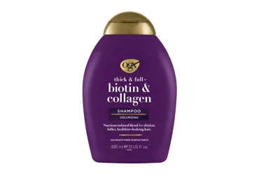 Plaukų šampūnas OGX su biotinu ir kolagenu, 385 ml